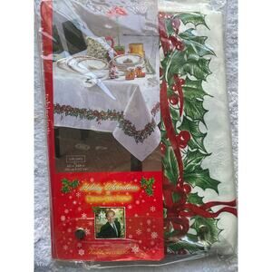 Christopher Radko "Holiday Celebrations" tablecloth collection Christmas new